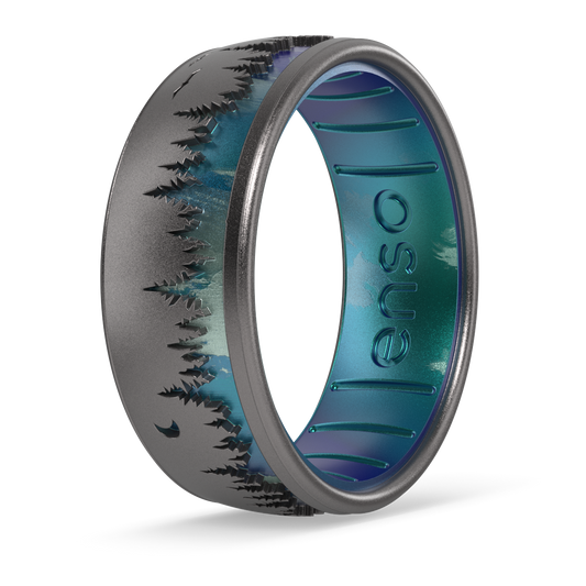 Etched Silicone Ring - Woodland