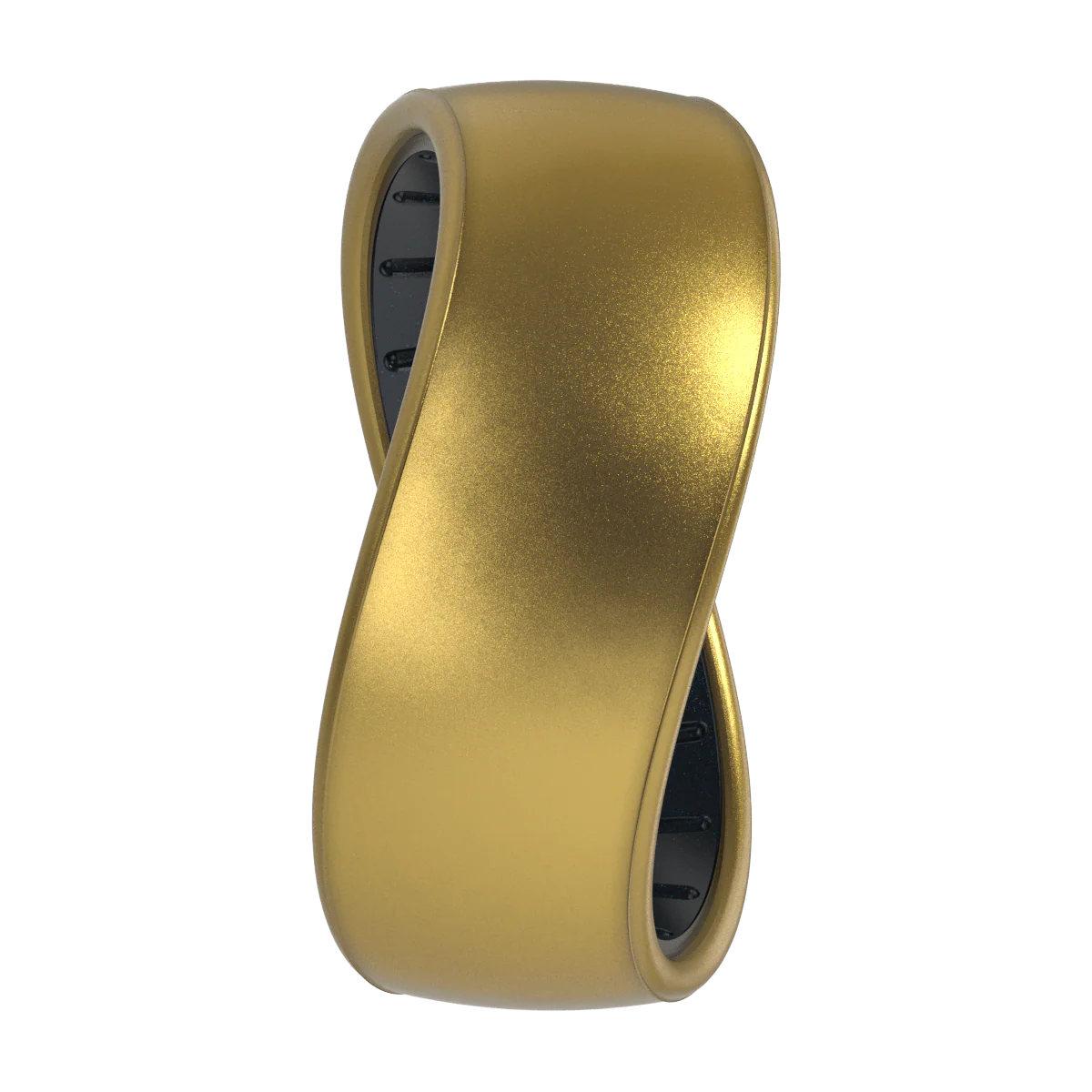 Dualtone Silicone Ring - Antique Gold/Black Pearl