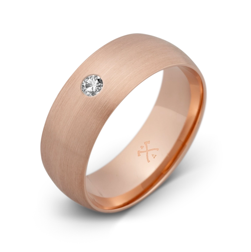 10K Rose Gold with Stone - Build Your Own Band