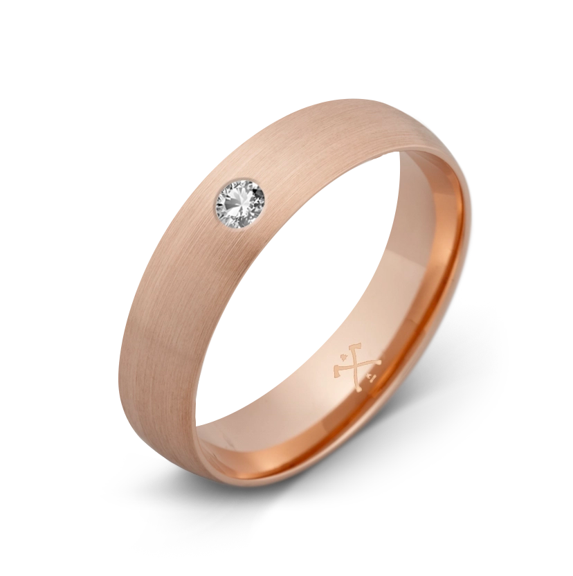 10K Rose Gold with Stone - Build Your Own Band