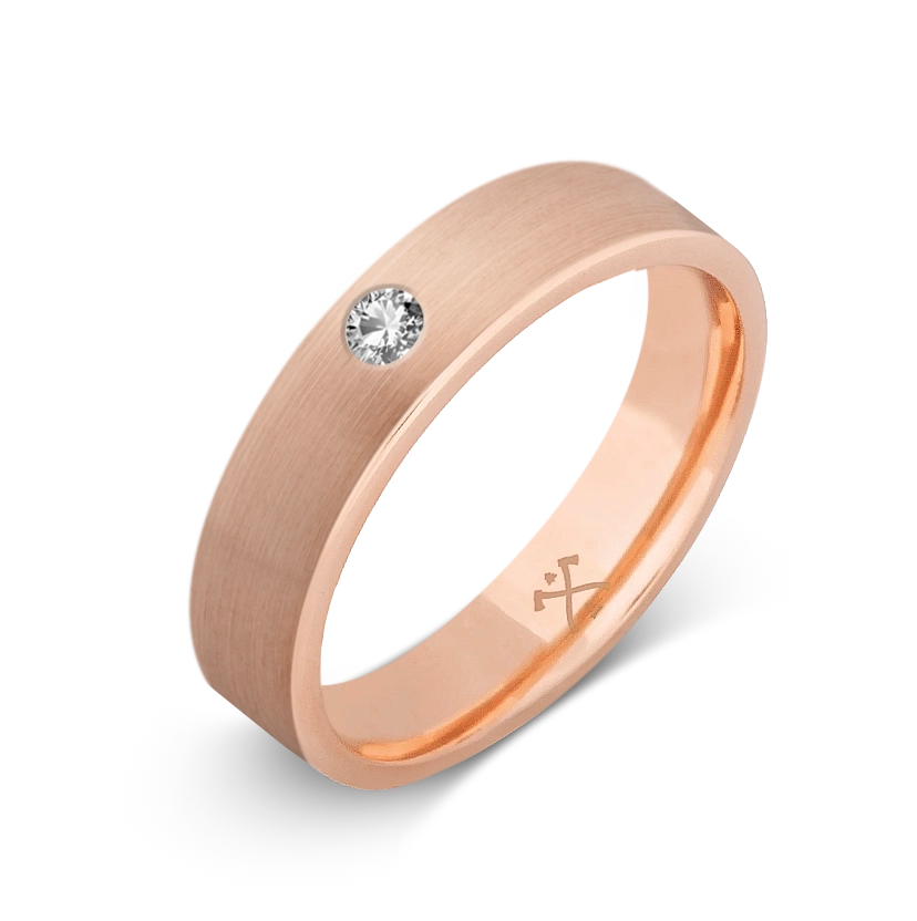 10K Rose Gold with Stone - Build Your Own Band