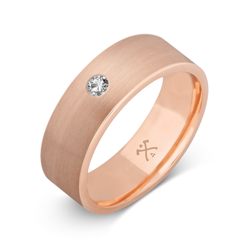 10K Rose Gold with Stone - Build Your Own Band