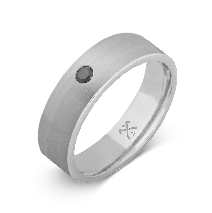 10K White Gold with Stone- Build Your Own Band