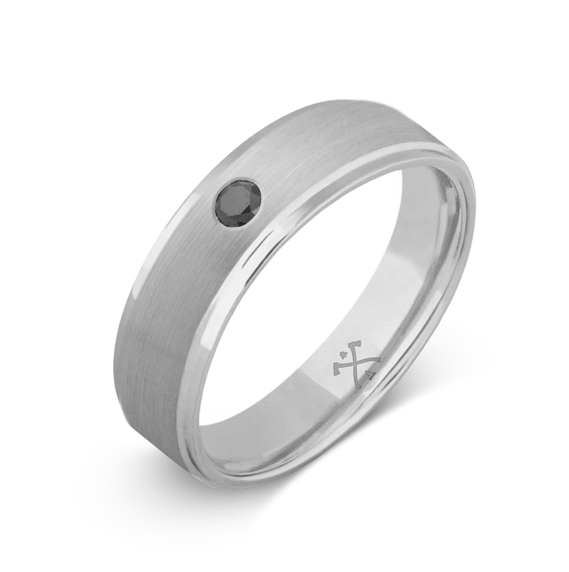 10K White Gold with Stone- Build Your Own Band