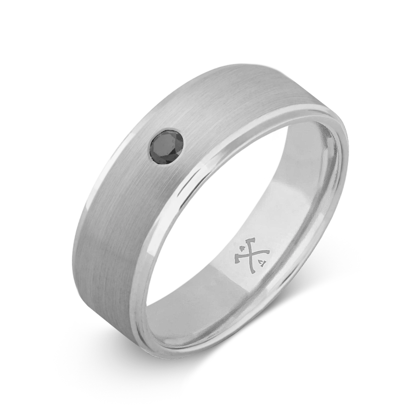 10K White Gold with Stone- Build Your Own Band