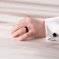 Sterling Silver Black Knot Cufflinks