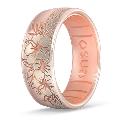 Etched Coastal - Hibiscus Beach - Unicorn/Rose Gold
