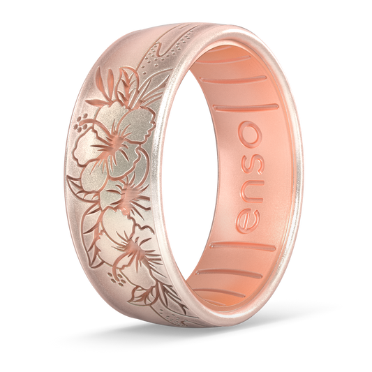 Etched Coastal - Hibiscus Beach - Unicorn/Rose Gold
