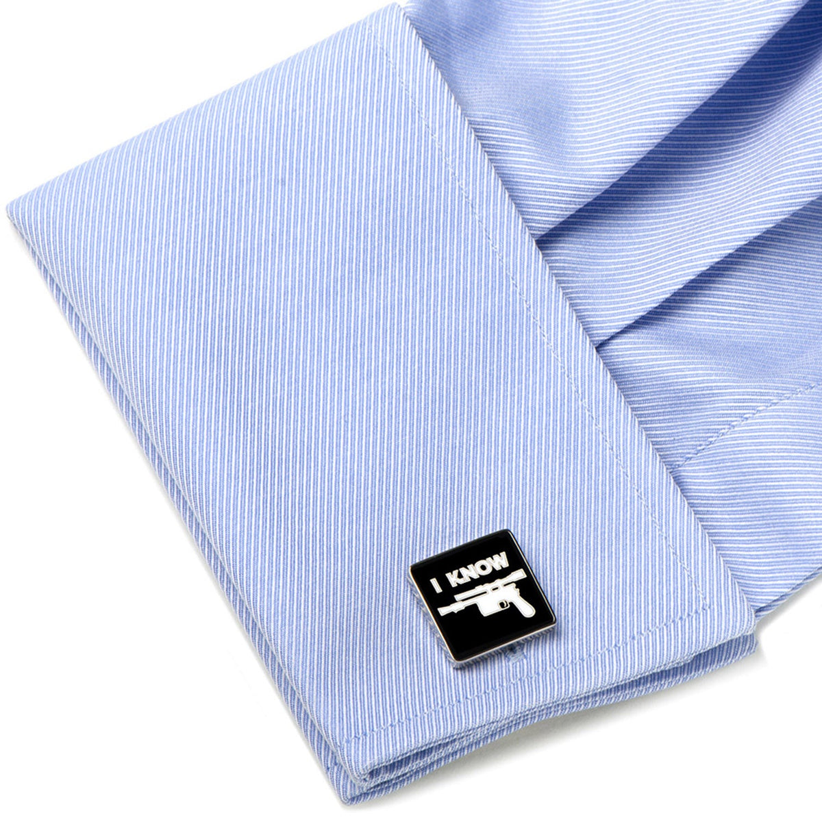 Star Wars Princess Leia and Han Solo "I Love You / I Know" Icon Cufflinks