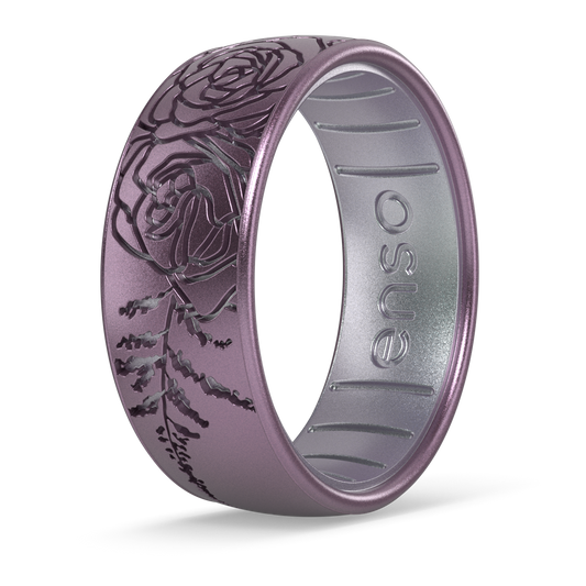 Etched Silicone Ring - Sugar Plum