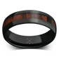 The Cowboy - Black plated tungsten and koa wood - mens wedding bands