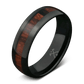 The Cowboy - Black plated tungsten and koa wood - mens wedding bands