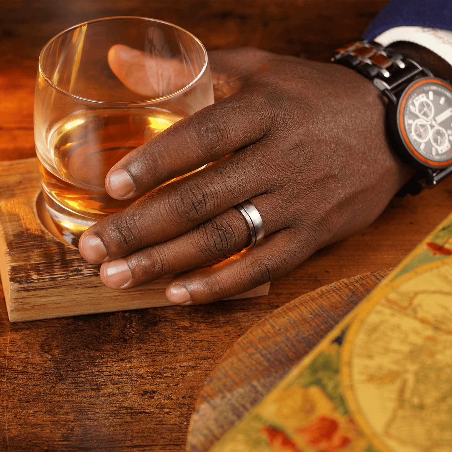 The Globetrotter - Men's Wedding Rings - Manly Bands