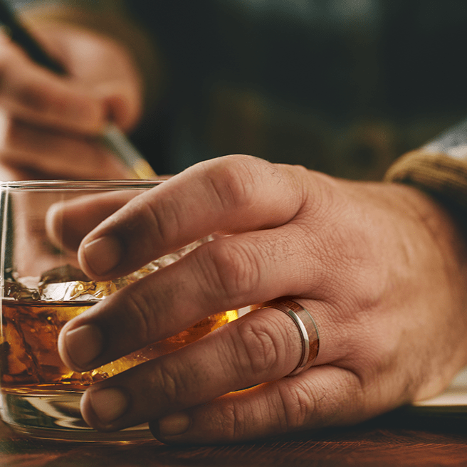 The Single Barrel - Men's Wedding Rings - Manly Bands