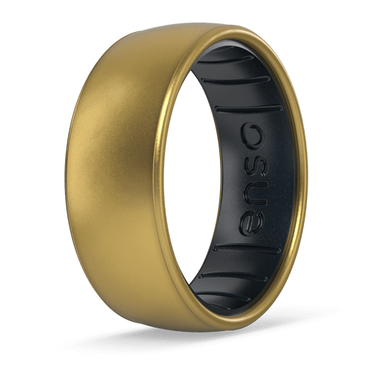 Dualtone Silicone Ring - Antique Gold/Black Pearl