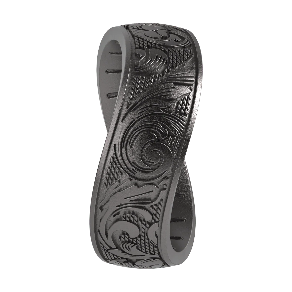 Etched Signature Silicone Ring - Flourish