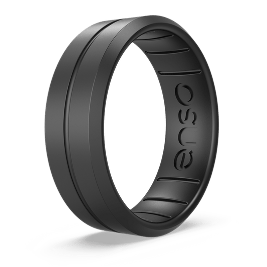 Elements Contour Silicone Ring - Black Pearl - Men's Wedding Rings - Manly Bands