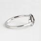 Solid White Gold engagement ring with a salt and pepper stone from the side- Women's Wedding Rings - Manly Bands