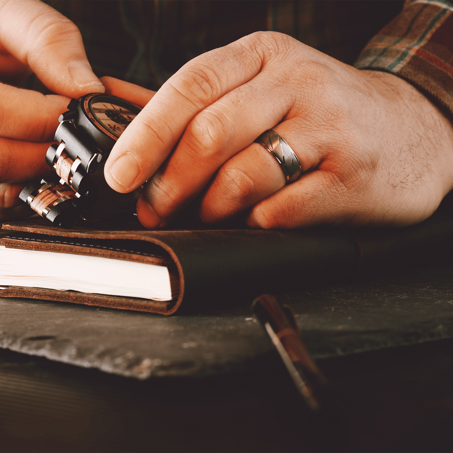 The Rattler - Men's Wedding Rings - Manly Bands